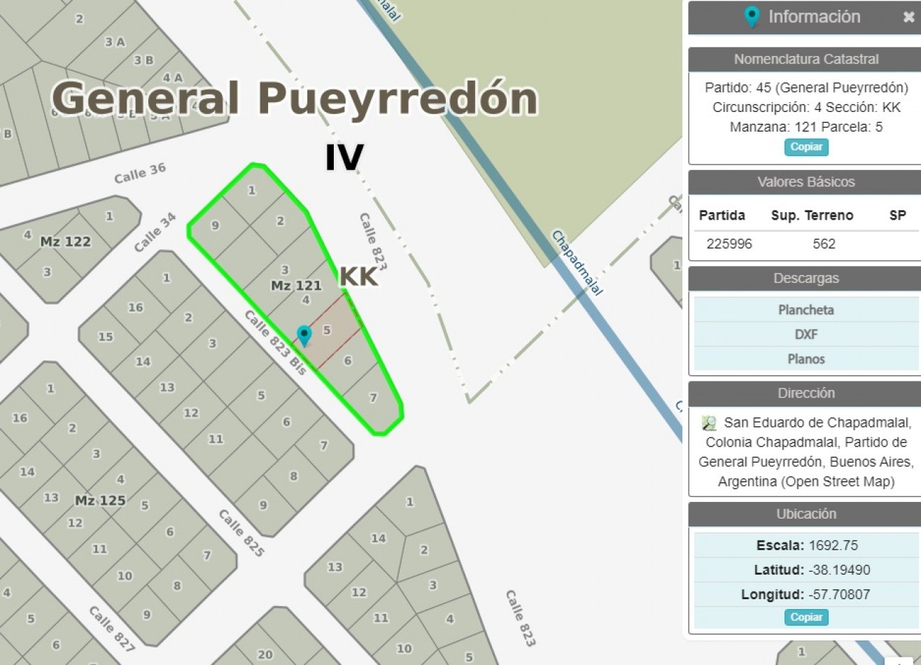 Oportunidad Vendo Terreno en San Eduardo de Chapadmalal