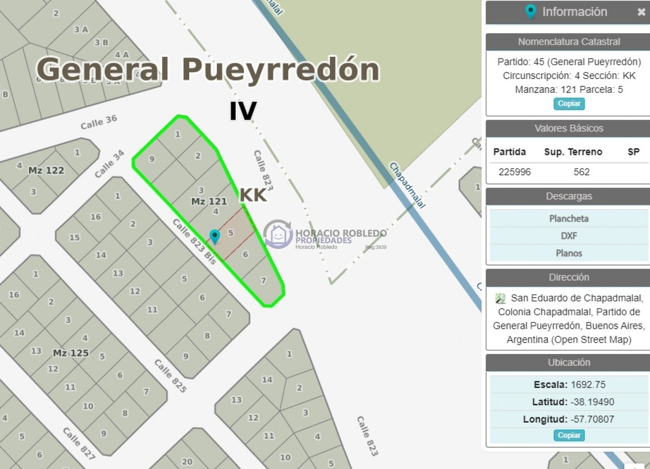 Oportunidad Vendo Terreno en San Eduardo de Chapadmalal